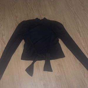 XS open back long sleeve shirt